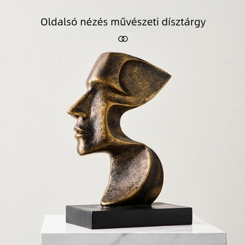 Gyantából készült karakter-szobor asztali dekoráció — modern, minimalistikus absztrakt művészet