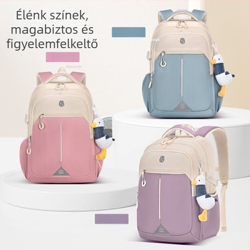 Kami Sheep iskolai hátizsák lányoknak, 3–6. osztály, gerincvédő és tehermentesítő kialakítás.