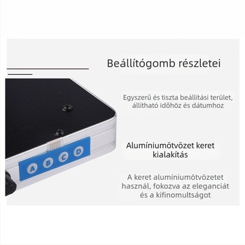 LED digitális asztali óra otthonra, nagy kijelző, modern luxus dekoráció