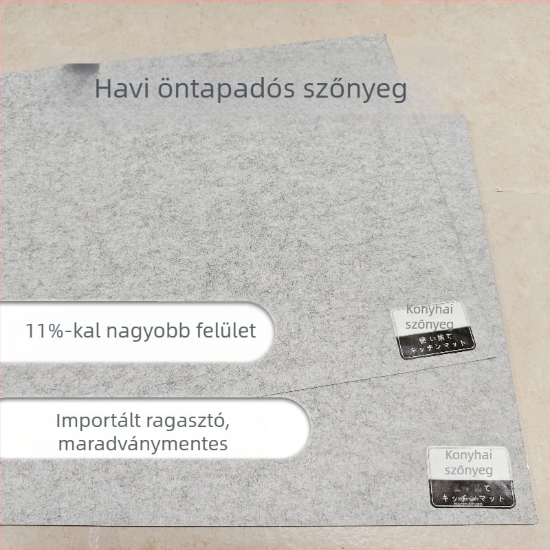 Havonta egyszer használható konyhai padlószőnyeg, öntapadó, mosás nélkül, olajálló, csúszásmentes, vízfelvevő, bejárati és konyhai használatra