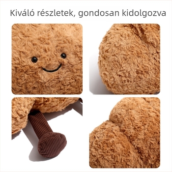 Nagy croissant formájú plüss párna gyerekeknek