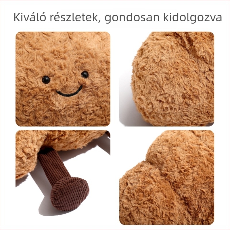 Nagy croissant formájú plüss párna gyerekeknek