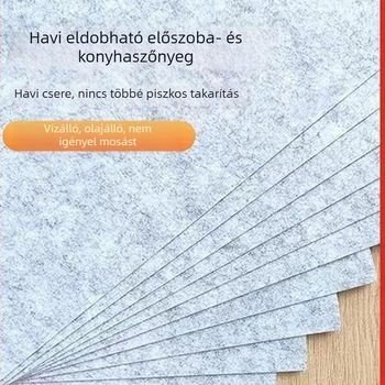 Egyszer használatos konyhai padlómat, víz- és olajfelszívó, csúszásmentes, nem igényel mosást, összekapcsolható nagyobb területhez, a fürdőszoba bejáratához.