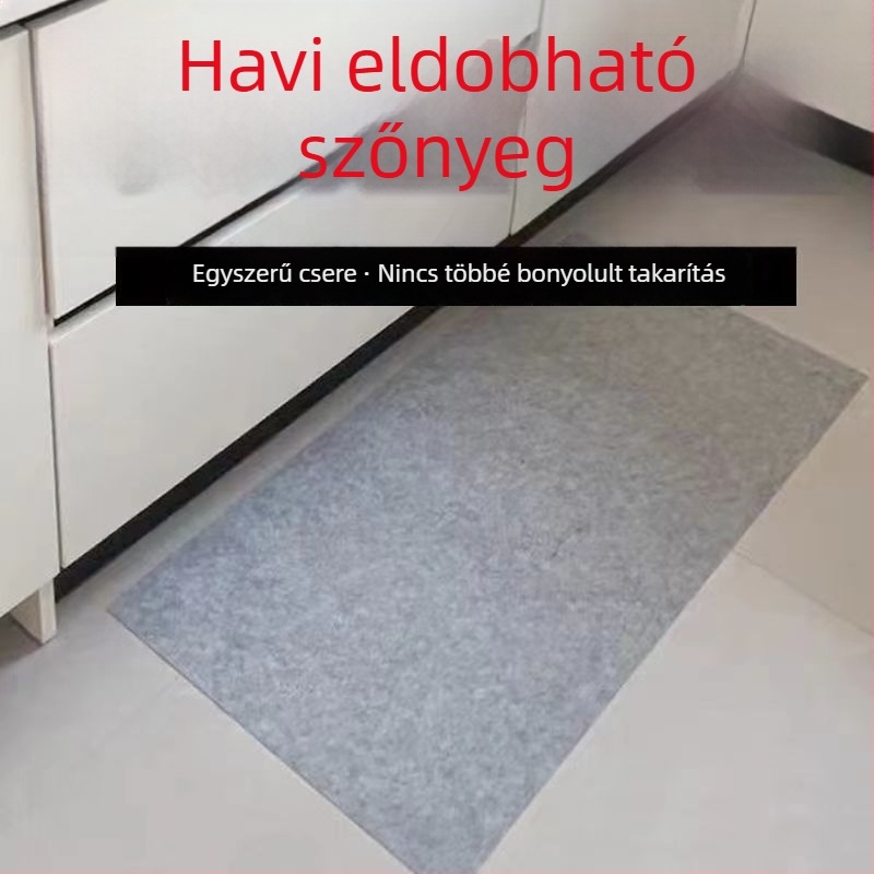 Egyszer használatos konyhai padlómat, víz- és olajfelszívó, csúszásmentes, nem igényel mosást, összekapcsolható nagyobb területhez, a fürdőszoba bejáratához.