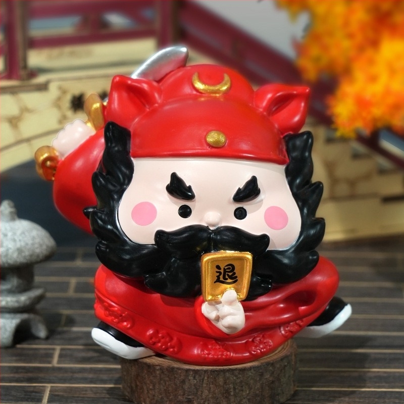 Zhong Kui irodai stresszoldó díszfigura gyantából, nemzeti stílus
