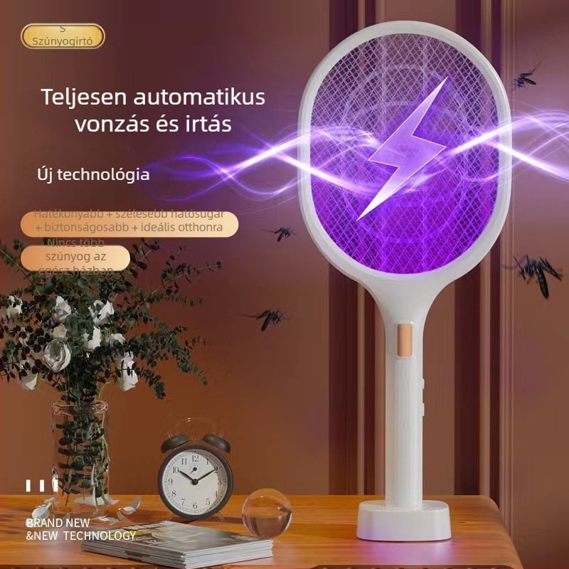 2-in-1 újratölthető elektromos szúnyoggyilkos és lámpa, beépített akkumulátor