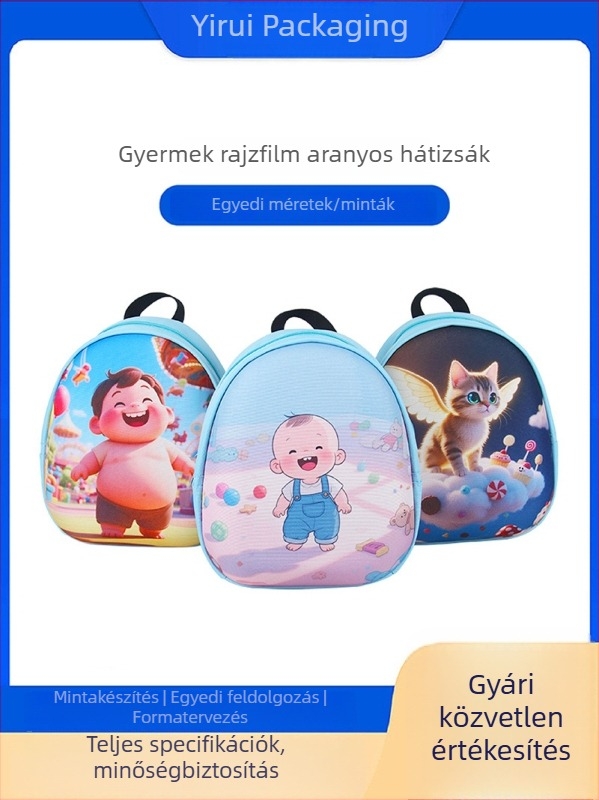 Könnyű óvodai hátizsák gyerekeknek, aranyos uniszex kivitel, testreszabható mintával, modell YR-687, Princess sorozat, Oxford anyag