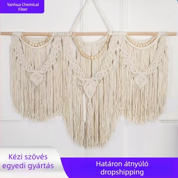 Pamutkötélből készült goblen, európai bohé stílus, kézzel készített falikép, DIY