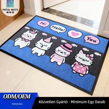Bejárati gumiszőnyeg kereskedelmi célra, anti-slip, nylonos nyomtatott mintával, szállodák, bevásárlóközpontok és villák részére