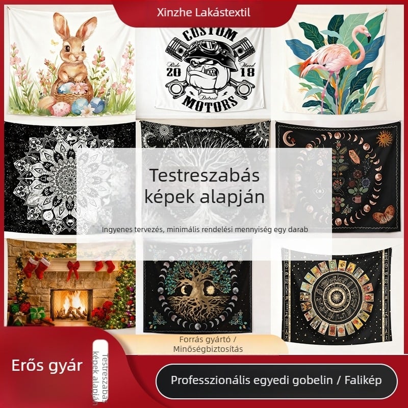 Nordic stílusú hálószobai falikép, falra akasztható háttértextil, OEM testreszabható
