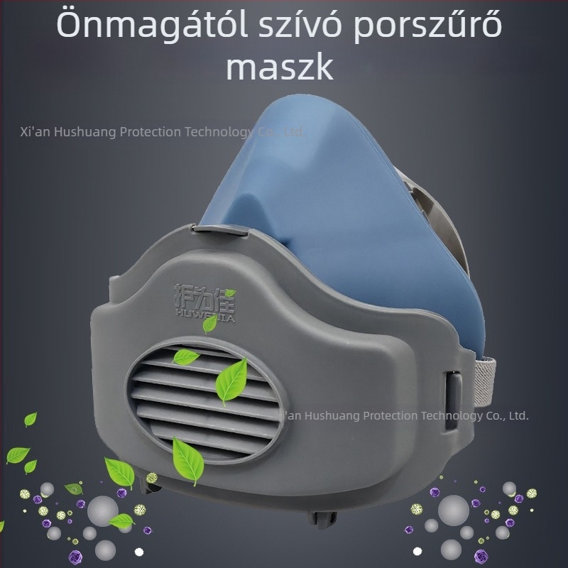 3200 Szilikon félmaszk porvédő szemüveggel, szénbányászati por és csiszolás számára, ipari használatra