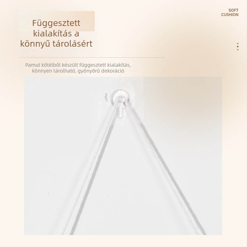Skandináv szövésű falpolc, háromszintes