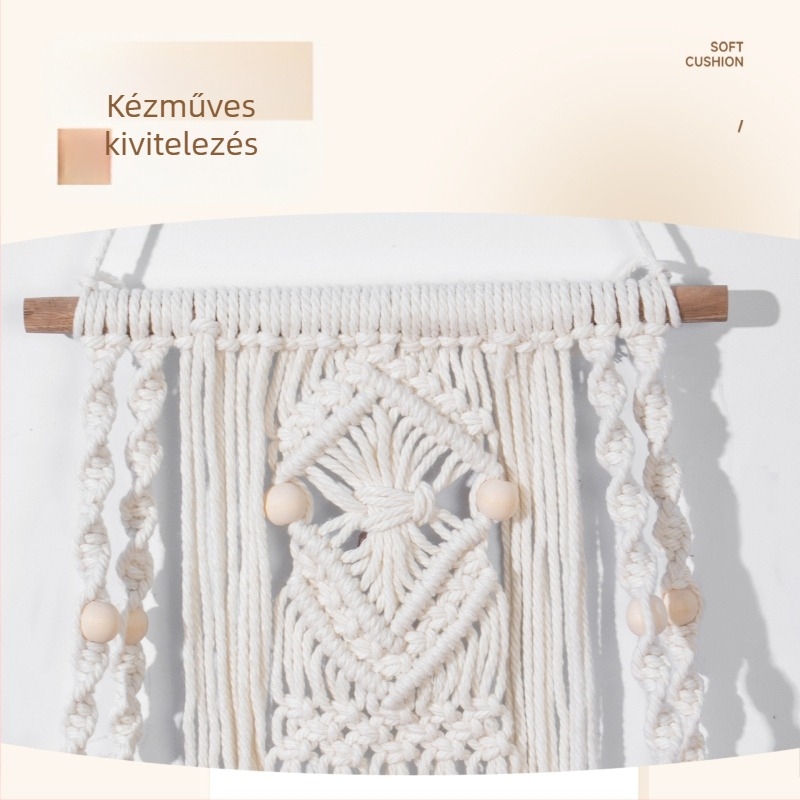 Skandináv szövésű falpolc, háromszintes