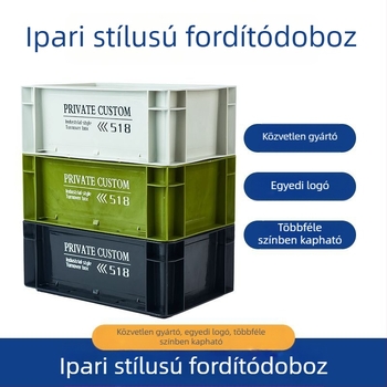Ipari stílusú fedeles tárolódoboz – egymásra tehető otthonra, kültérre és az autóhoz