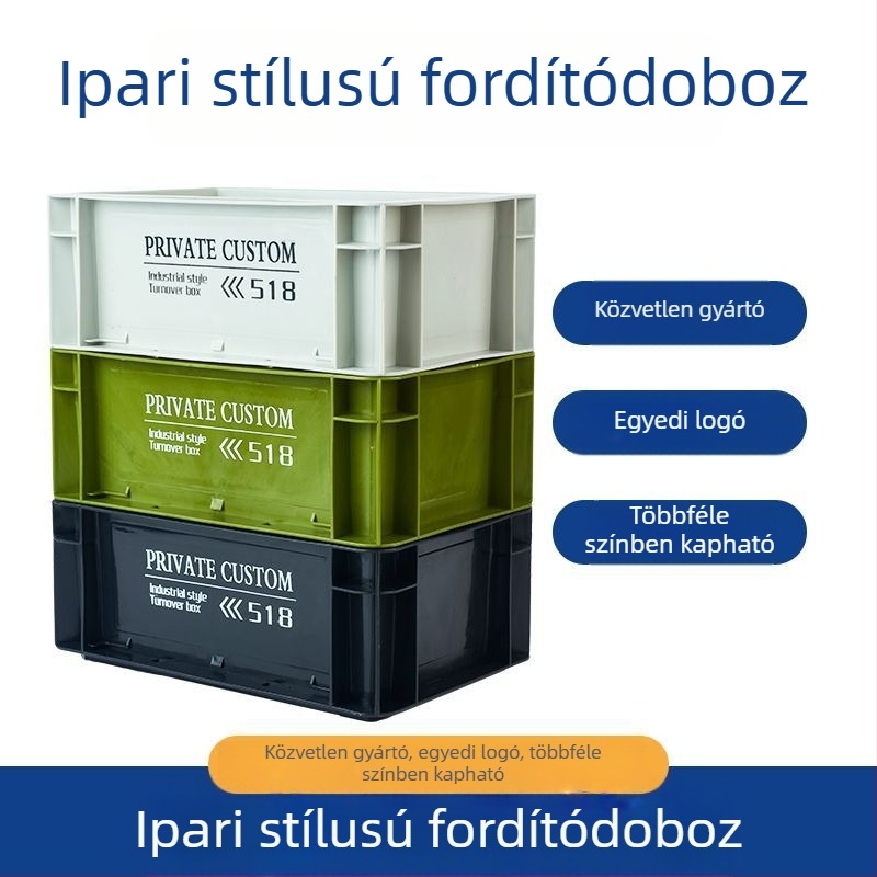 Ipari stílusú fedeles tárolódoboz – egymásra tehető otthonra, kültérre és az autóhoz