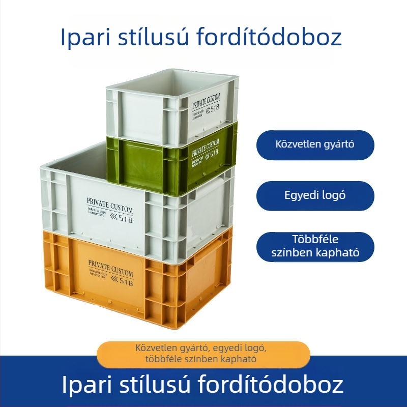 Ipari stílusú fedeles tárolódoboz – egymásra tehető otthonra, kültérre és az autóhoz