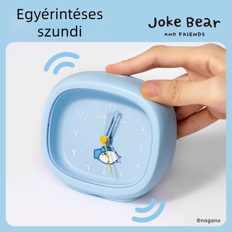 Deli ZCX808 Önironikus medve óra – mutatóval és ébresztővel, irodába, otthonra és diákoknak, éjszakai világítás