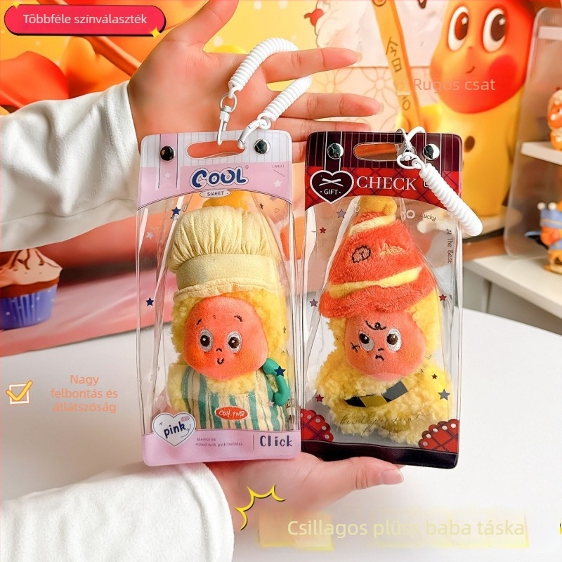 Star People – Kocka alakú kiállító állvány egyetlen blind boxhoz, átlátszó porvédő és pamut baba figurája