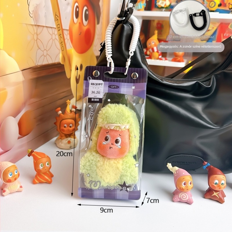 Star People – Kocka alakú kiállító állvány egyetlen blind boxhoz, átlátszó porvédő és pamut baba figurája