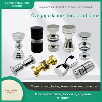 Fürdőszobai ajtó kilincs üveg tolóajtóhoz, egylyukú, kis méretű