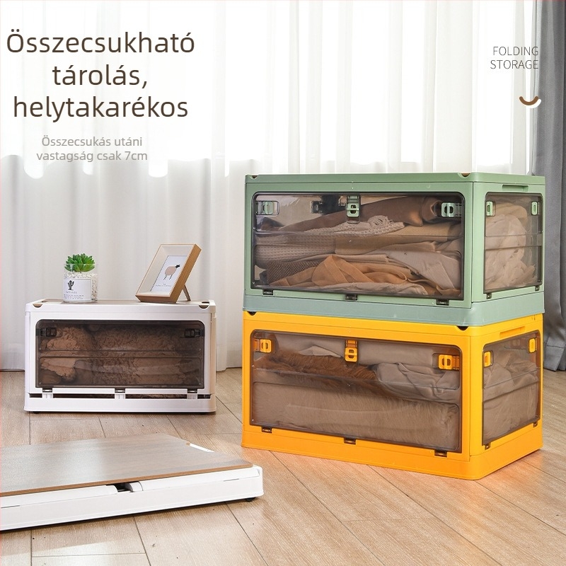 Ötrekeszes hajtogatható, átlátszó tároló doboz ruhákhoz, játékokhoz és nasikhoz – többfunkciós otthoni szervező