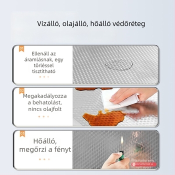 Konyhai olajvédő öntapadó falimatrica sütőhöz, csempéhez és szekrényekhez