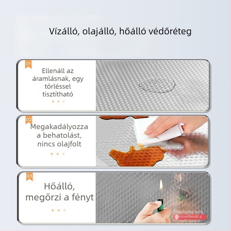 Konyhai olajvédő öntapadó falimatrica sütőhöz, csempéhez és szekrényekhez