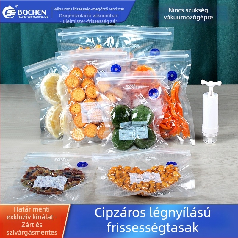 Bochen élelmiszer-vákuum tömítő zacskók texturált szeleppel – frissesség megőrzése és hűtés, por és nedvesség elleni védelem