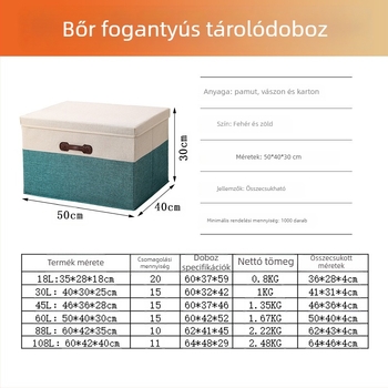 Nagy méretű textiltároló doboz ruhák tárolására a gardróbban – összecsukható, sokoldalú rendező ruházathoz, paplanhoz és kiegészítőkhöz