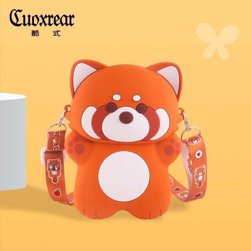 3D-s panda karikatúra szilikon telefon táska, keresztpántos lányoknak, nagy kapacitás, nyári kollekció