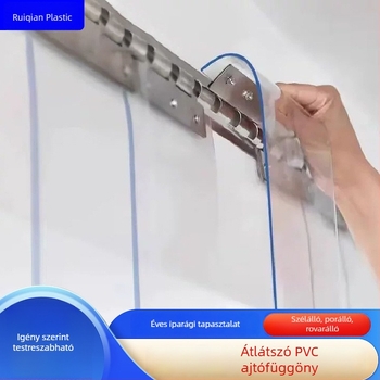 Átlátszó PVC ajtófüggöny évszaktól független szélvédő és klímaberendezés elválasztó — puha függöny otthoni és kereskedelmi ajtókhoz