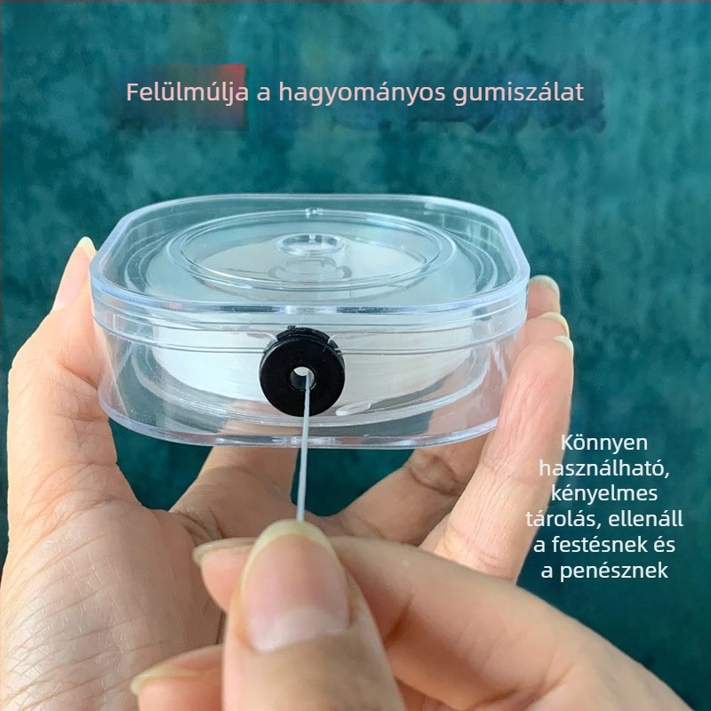 Fejlesztett sík elasztikus karkötő zsinór, 60 m-os csomag, 0,8 mm kristály gyöngyök befűzéséhez