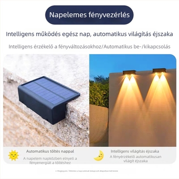 Napelemes kültéri falikar kerthez és homlokzathoz – falmosó világítás és LED lépcsőfény