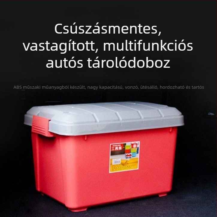 Erősített autós csomagtartó tároló doboz, merev külső borítással