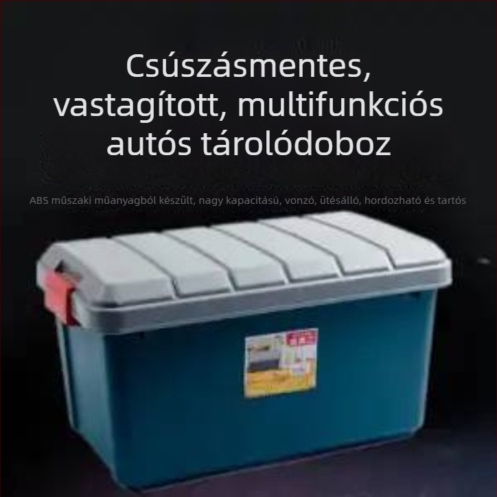 Erősített autós csomagtartó tároló doboz, merev külső borítással