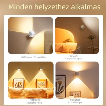 Töltésre képes mágneses falikar, fúrás nélküli felszerelés, hangulatvilágítás éjjeliszekrényhez, vezeték nélküli távirányítóval, hordozható asztali lámpa