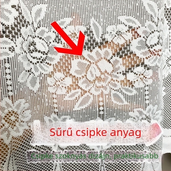 Rövid csipkés ajtófüggöny teleszkópos rúddal – félhosszú elválasztó függöny hálószoba, konyha és fürdőszoba számára