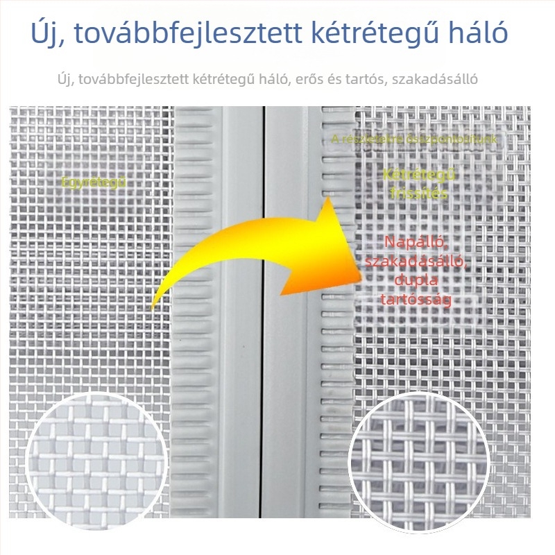 Szúnyogháló ajtófüggöny mágneses szalaggal, 2026-os új modell, magas minőségű otthoni és kereskedelmi használatra, válaszfal