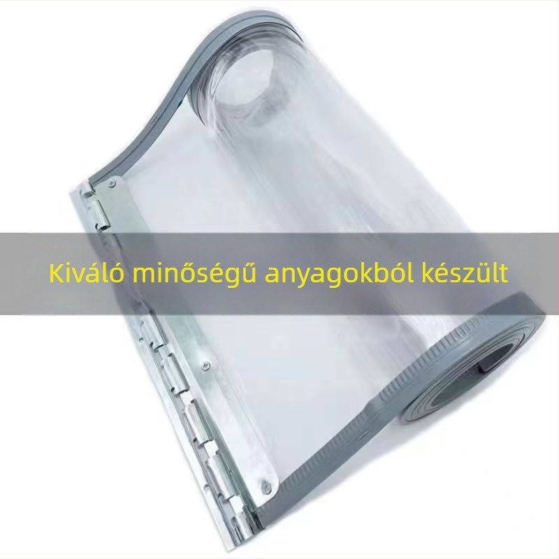 Mágneses ajtófüggöny, átlátszó PVC, szélálló és hidegálló elválasztó a klímához – kereskedelmi használatra