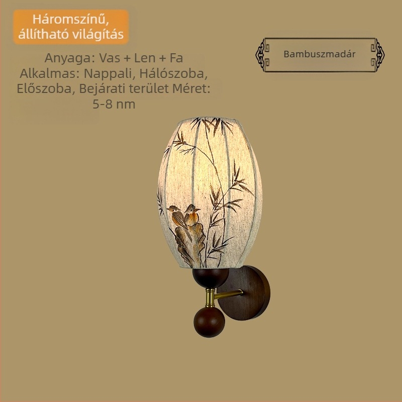 Új kínai stílusú fali lámpa Song-dinasztia esztétikával a nappaliba, hálószobába és a folyosóra.