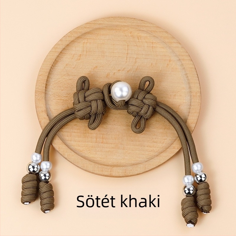 Kézzel készített kínai csomó gyöngy csat – vintage gyapjúkabát dekoratív gomb