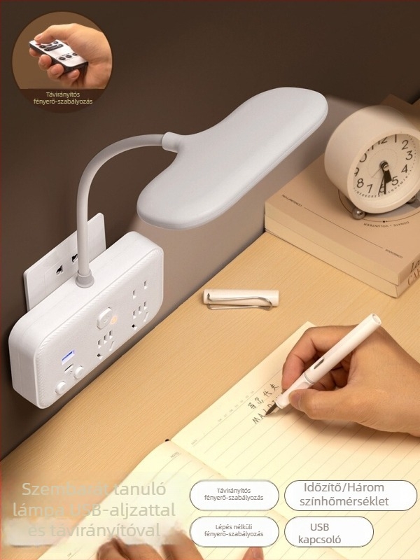 USB-tápellátású éjszakai fény éjjeliszekrényre és asztalra, üveg árnyékolóval