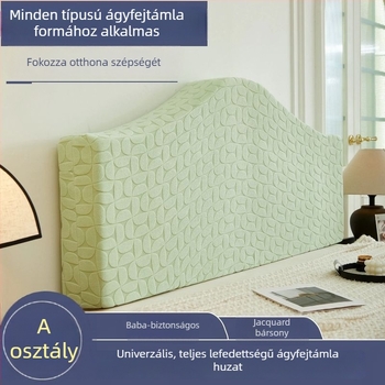 Univerzális fejtámlavédő takaró európai stílusú ívelt fa fejtámlához, új vastag puha bevonat, csúszásmentes és porálló