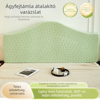 Univerzális fejtámlavédő takaró európai stílusú ívelt fa fejtámlához, új vastag puha bevonat, csúszásmentes és porálló