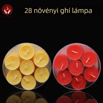 Növényi ghee gyertya gyöngyök, 28 darab, színes, 4 órás égési idő