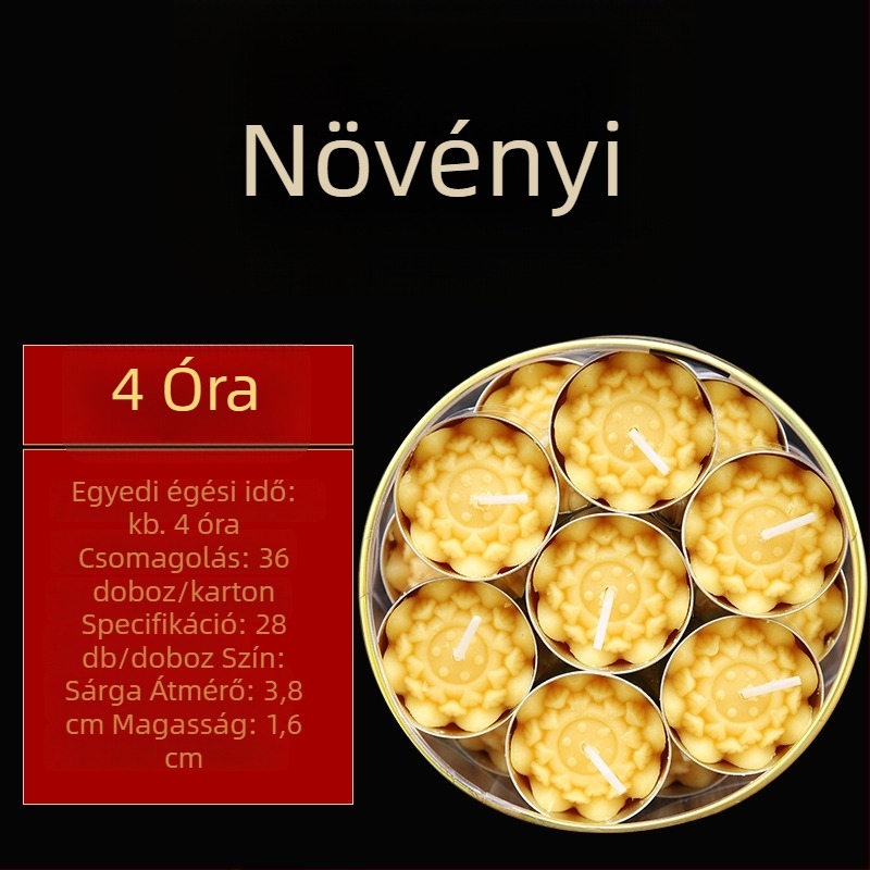 Növényi ghee gyertya gyöngyök, 28 darab, színes, 4 órás égési idő
