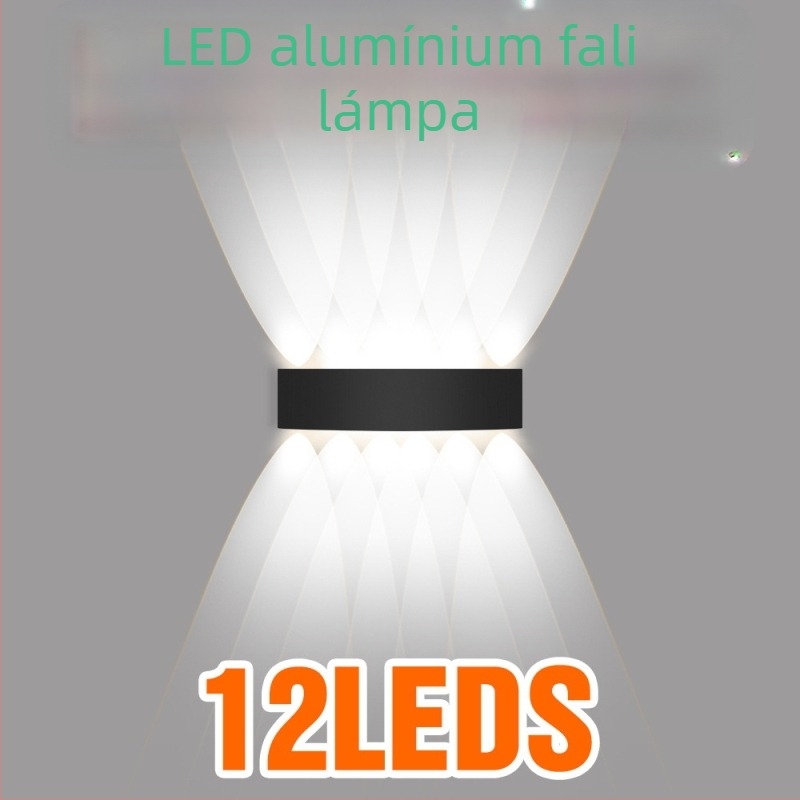 Kétszárnyú kültéri LED falikar, nedvességálló, kerthez, udvarhoz, folyosóhoz és bejárathoz, falra szerelhető, energiatakarékos világítás