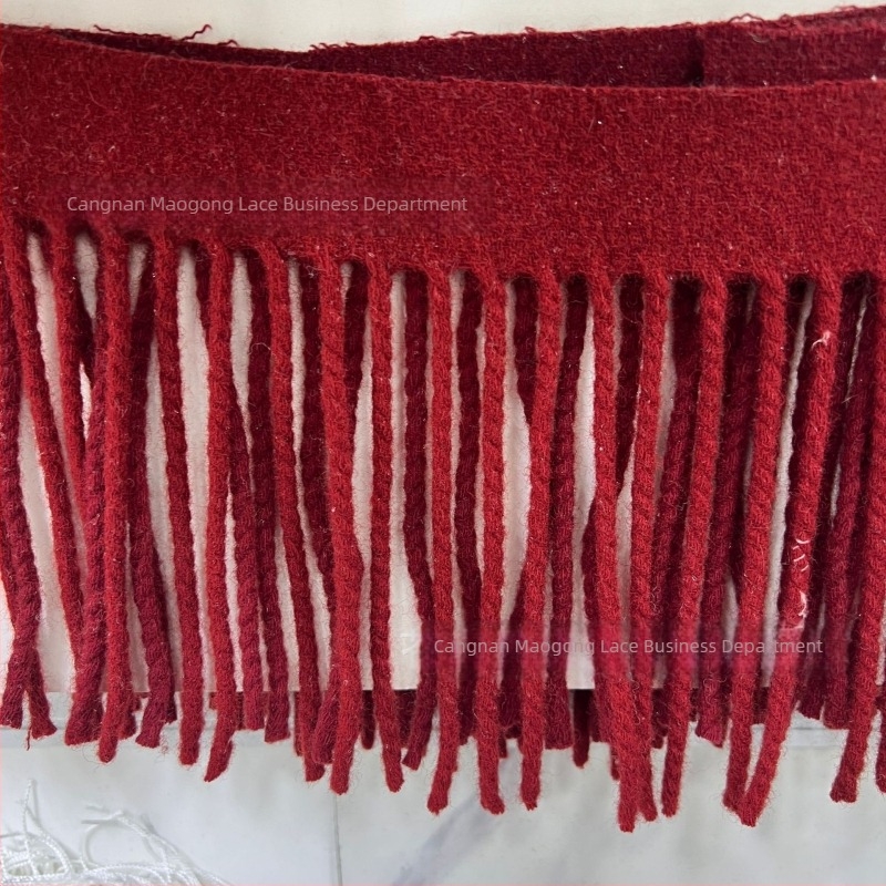 Gyapjú plüss anyagú bojt, csavart zsinórral – kiegészítők kabátokhoz és tweed kabátokhoz, DIY anyagok