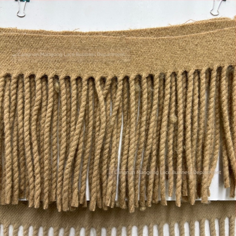 Gyapjú plüss anyagú bojt, csavart zsinórral – kiegészítők kabátokhoz és tweed kabátokhoz, DIY anyagok