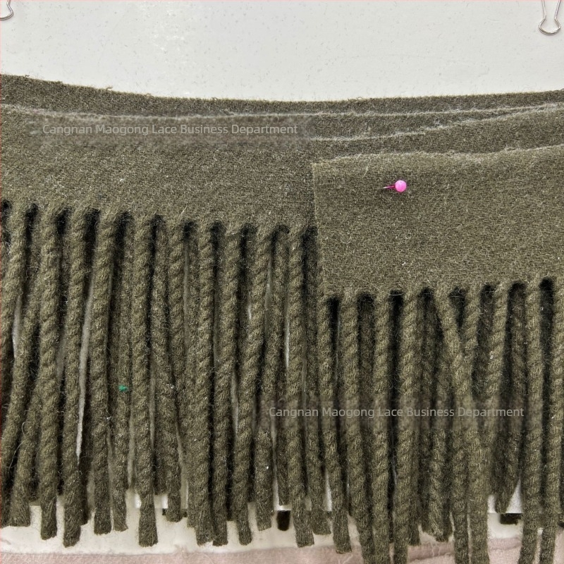 Gyapjú plüss anyagú bojt, csavart zsinórral – kiegészítők kabátokhoz és tweed kabátokhoz, DIY anyagok
